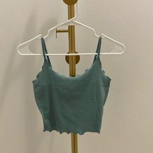 Green/blue cropped tank top!!
